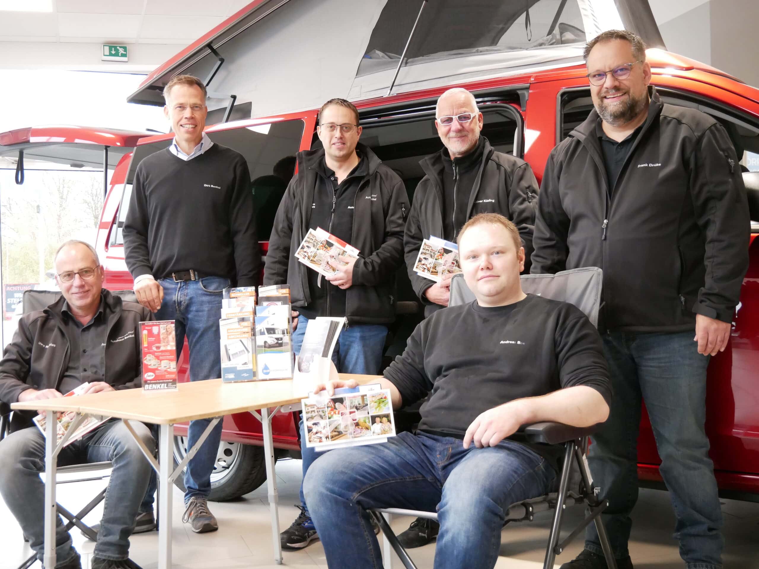 Betriebsjubiläum Autohaus Benkel 4x10 Jahre, Danke an die Kollegen!